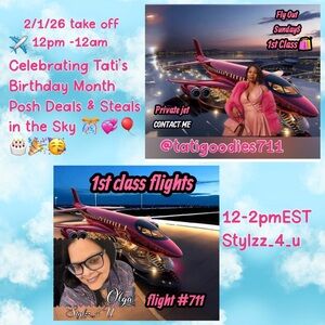 2/1/26 ✈️ Fly Out Sunday
@stylzz_4_u 12-2PM EST